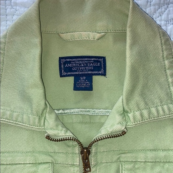 American Eagle Outfitters Green Denim Jacket - Picture 2 of 5